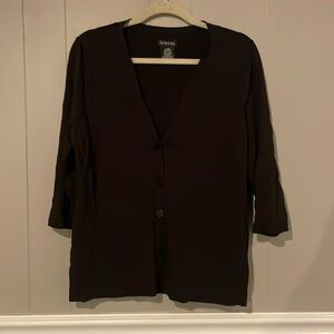 Black ladies, XL light 3/4 sleeve cardigan by George